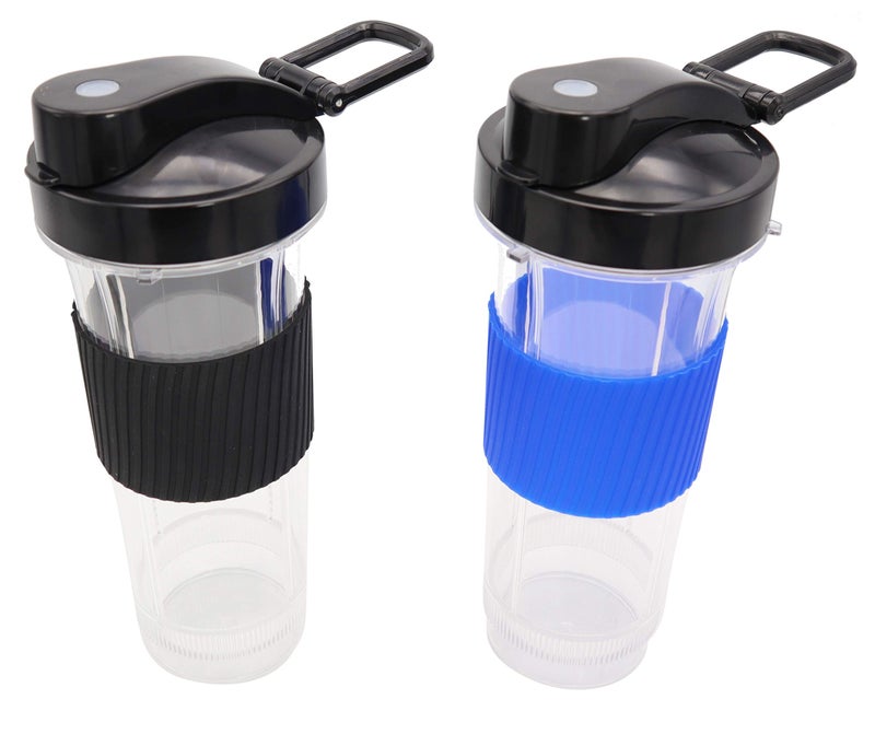 Blendin Replacement Cup with Flip Top To Go Lid - Blender Jar Accessories Compatible with Magic Bullet Blender MB-1001, MB-1001B, MBR-1101, MBR-1701, MBR-1702, MBR-0301-22.5oz Cups (2 Pack) - Image 4